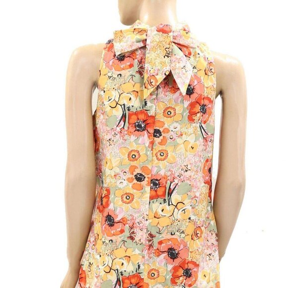 Frances Valentine Slim Maxi Dress Bright Poppy Sleeveless Cotton XS NEW 273774 - Picture 4 of 5